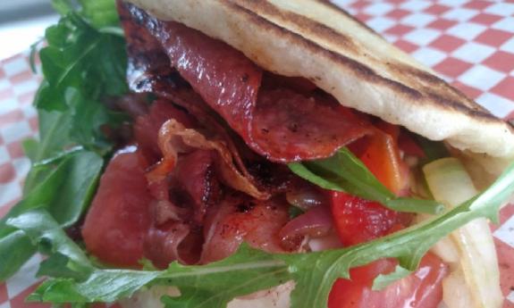 Grilled Italian piadina